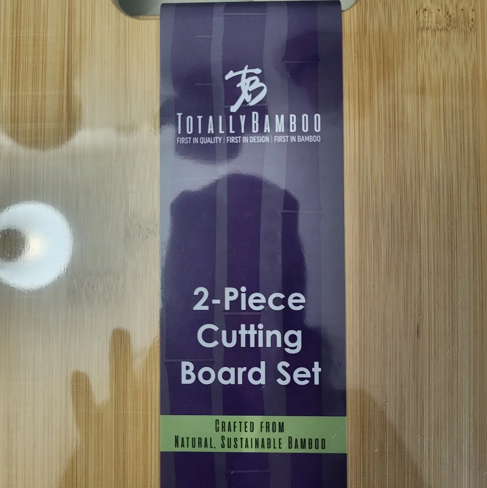 Totally Bamboo Natural Bamboo 2-Piece Cutting Board Set - Brown